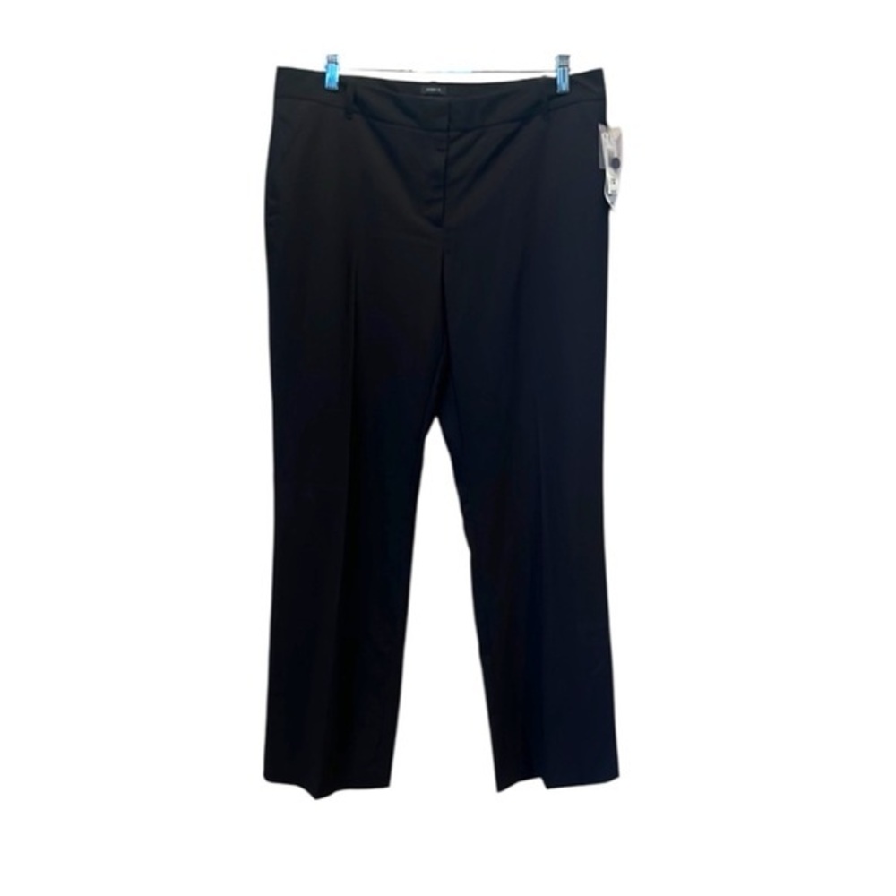 New Attention Women’s Mid Rise Modern Fit Black Slacks Unlined Size 14 NWT